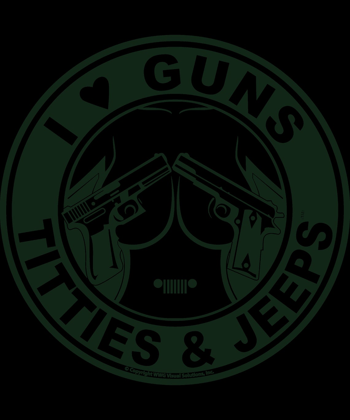 I Love Guns Titties and Jeeps Decal Sticker Etsy