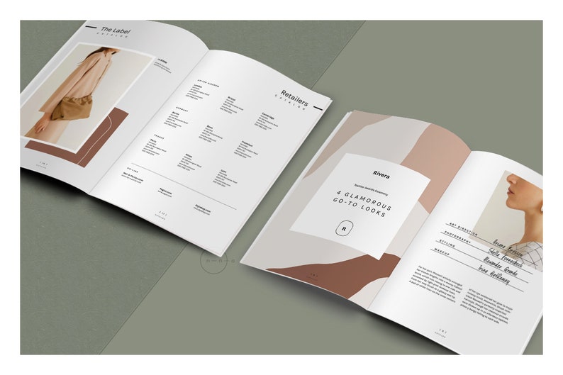Lookbook Template Catalog & Portfolio Design Brochure 4 | Etsy