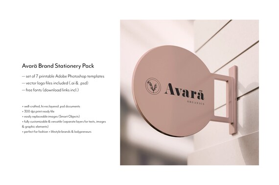 Brand Stationery Set Fashion Beauty Branding Pack Etsy