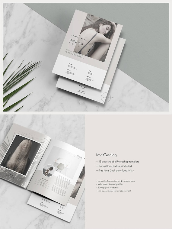editorial catalog magazine template psd lookbook template etsy