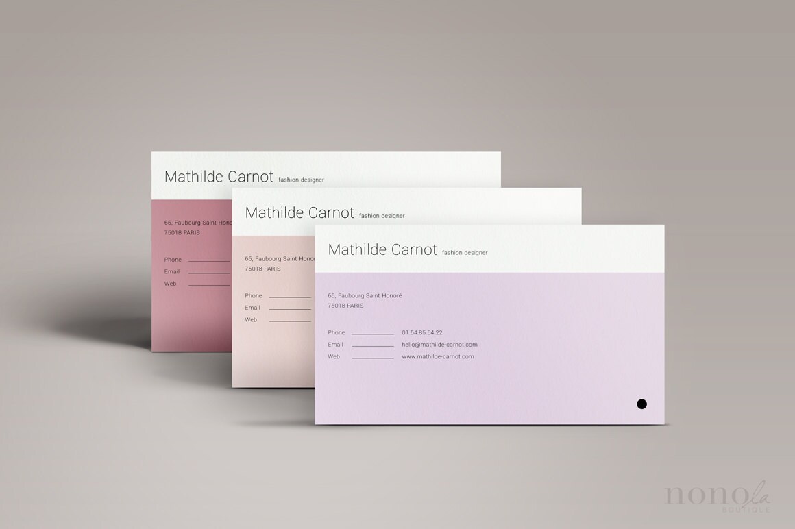 Simple Business Card Template 3pk Minimal Business Card Etsy Singapore