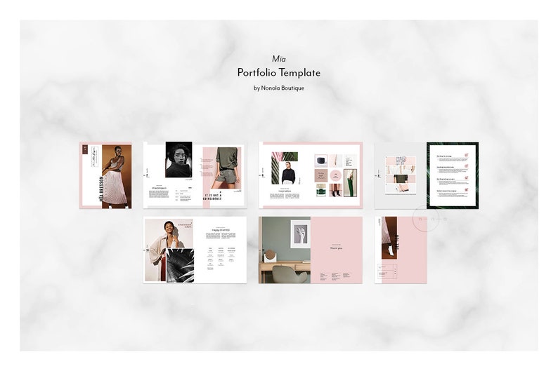 Portfolio Template PSD Brochure Design Lookbook 4 Fashion | Etsy