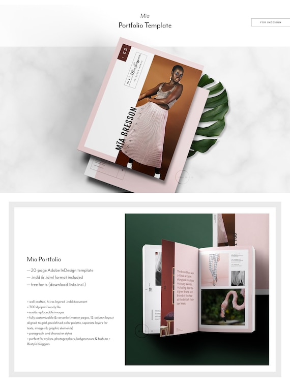 catalog portfolio template fashion lookbook template 4 etsy