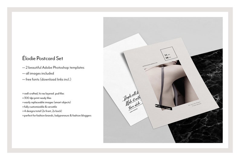 Download Lifestyle Stationery Template \u2014 Postcard Design ...