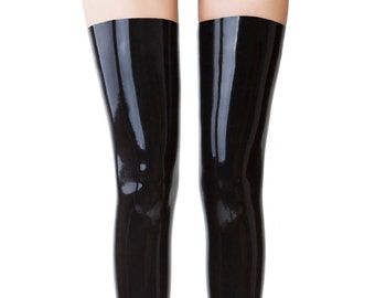 Black latex stockings