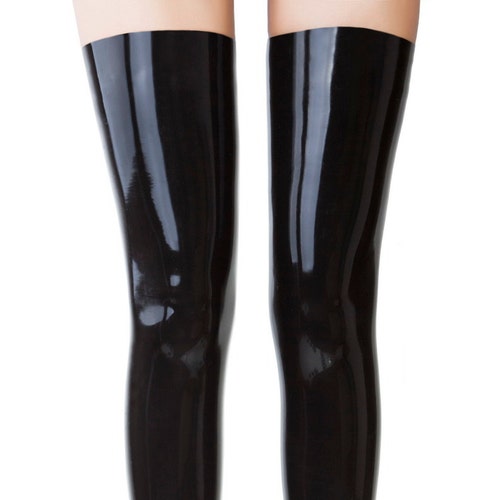 Toeless Latex Stockings With Contrast - Etsy