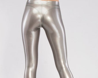 Leggings with anatomic cut, with belt and trimmed edging