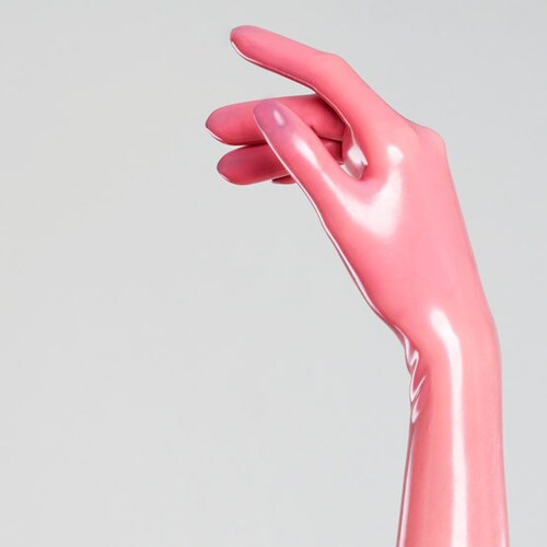 Long Black Gloves Made of Molded Latex Etsy