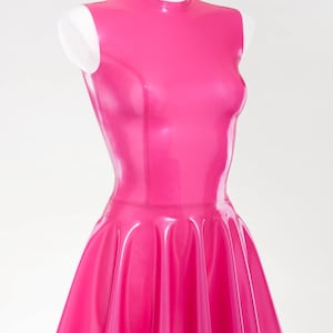 Very sexy latex fit-and-flare dress image 1