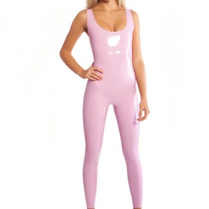 Latex sleeveless catsuit