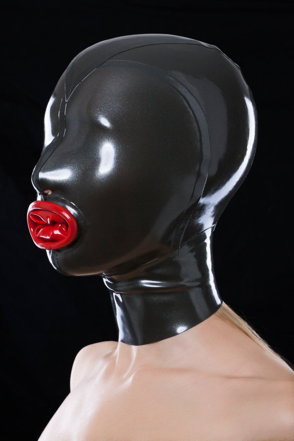 Latex Mask With Red Condom And Cut Outs For Nostrils Etsy