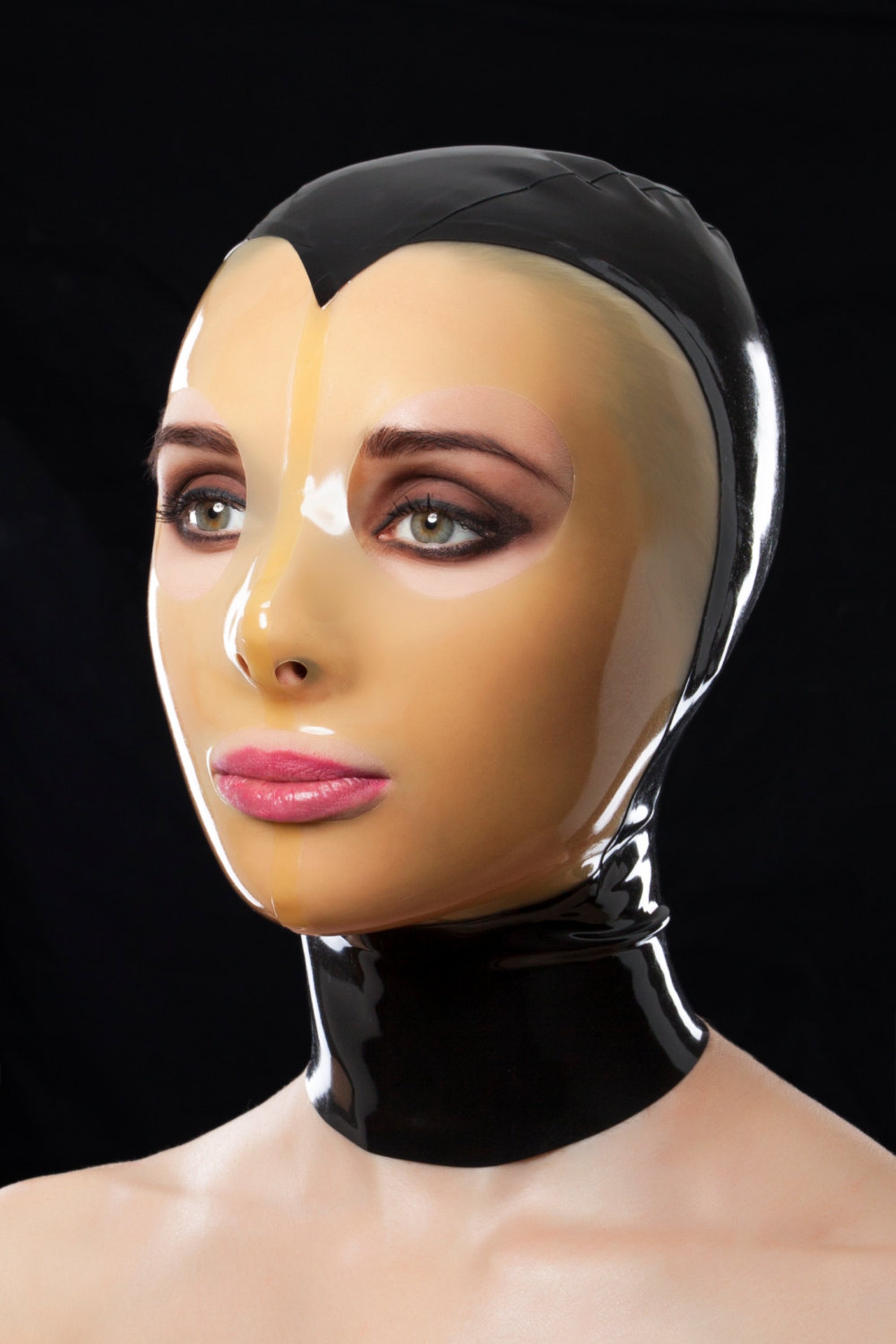 Latex mask with translucent face and holes for mouth and eyes Etsy