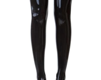 Black latex stockings
