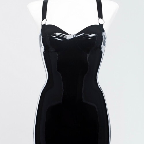 Latex Dress Decorated With Metal Rings - Etsy