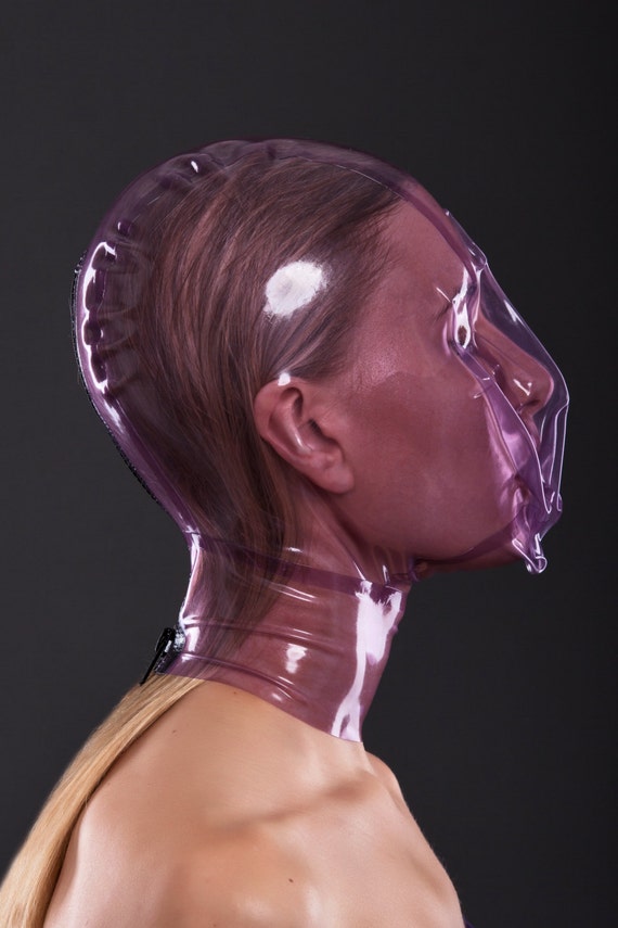 Latex Ecstasy Mask With a Small Hole for Breath Control -