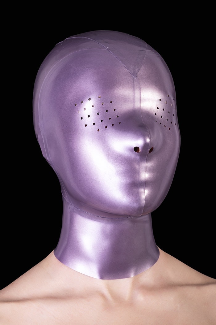 Máscara De Látex Negra - Unisex, Nueva, Material Goma Latex Alemana