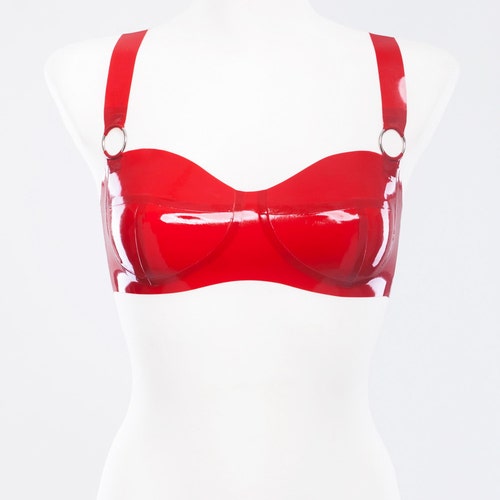 Latex Bra Decorated With Metallic Rings - Etsy