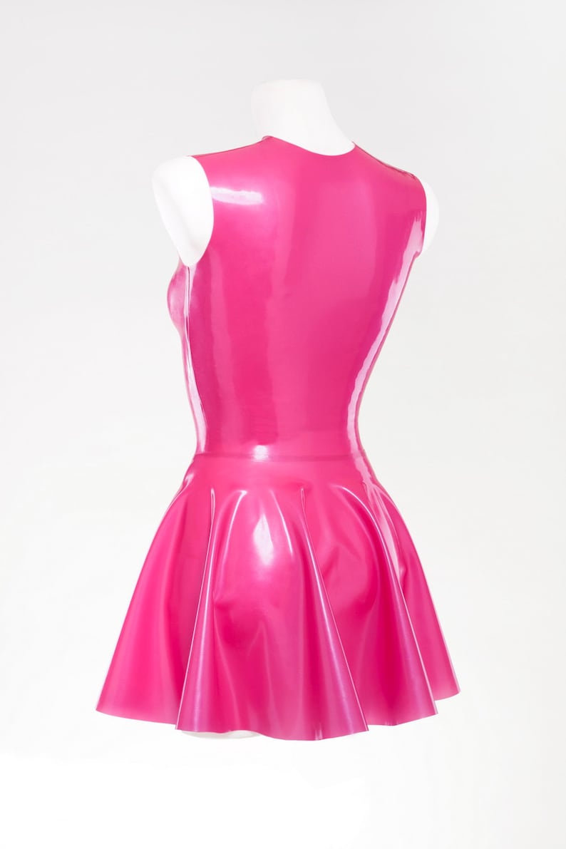 Very sexy latex fit-and-flare dress image 2