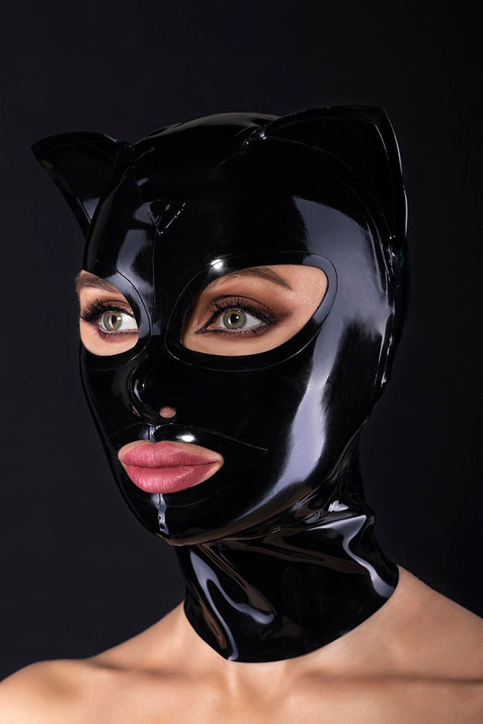 Eenvoud Ultieme Antecedent Latex Cat Mask - Etsy