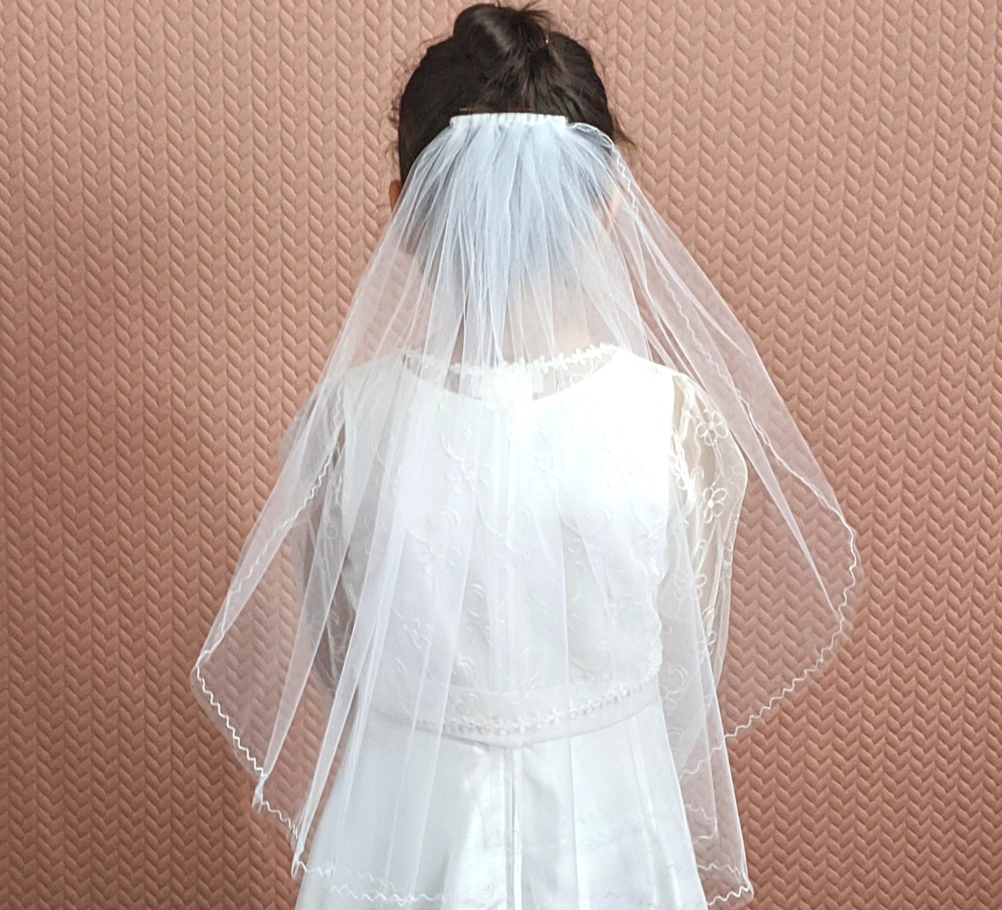 communion veil with comb