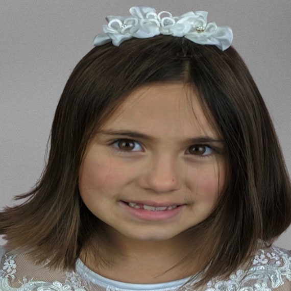 First Holy Communion Headpiece Comb Girl Versatile Silk Ribbon
