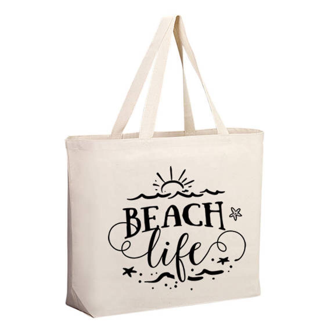 Beach Life Tote Bag Beach Life Market Bag Beach Life Bag | Etsy