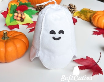 MADE TO ORDER. Cute Ghost Soft Toy. Soft Felt Ghost. Halloween Toy.