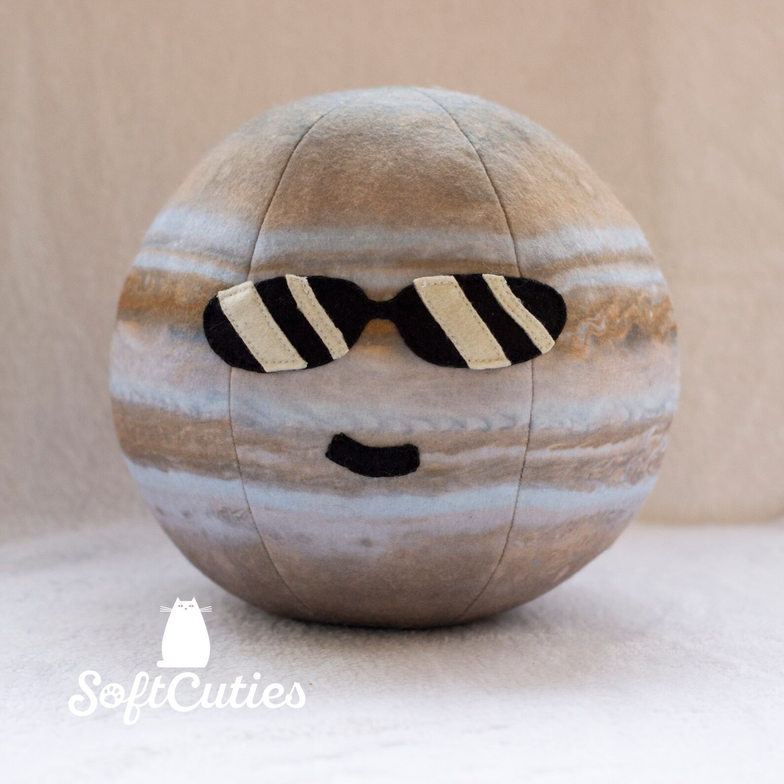 Jupiter and Saturn Soft Toys. Solar System. Toy Globe. Felt