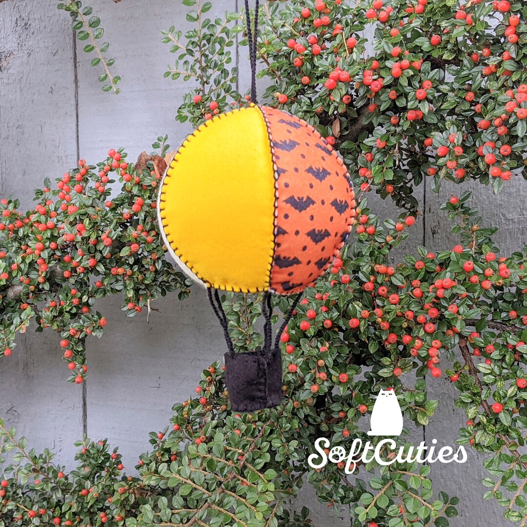 Spooky Felt Hot Air Balloon. Soft Balloon. Plush Hot Air Etsy