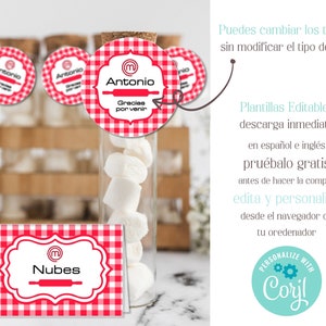 Personalised Masterchef Stand up Editable Cupcake Toppers / Thank You ...