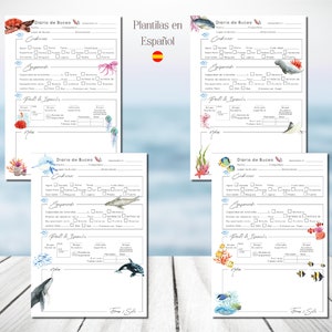 A5 and A4 templates in downloadable PDF format. Illustrated Dive Log. Printable dive log. Record your dives. DiveLog Sheet