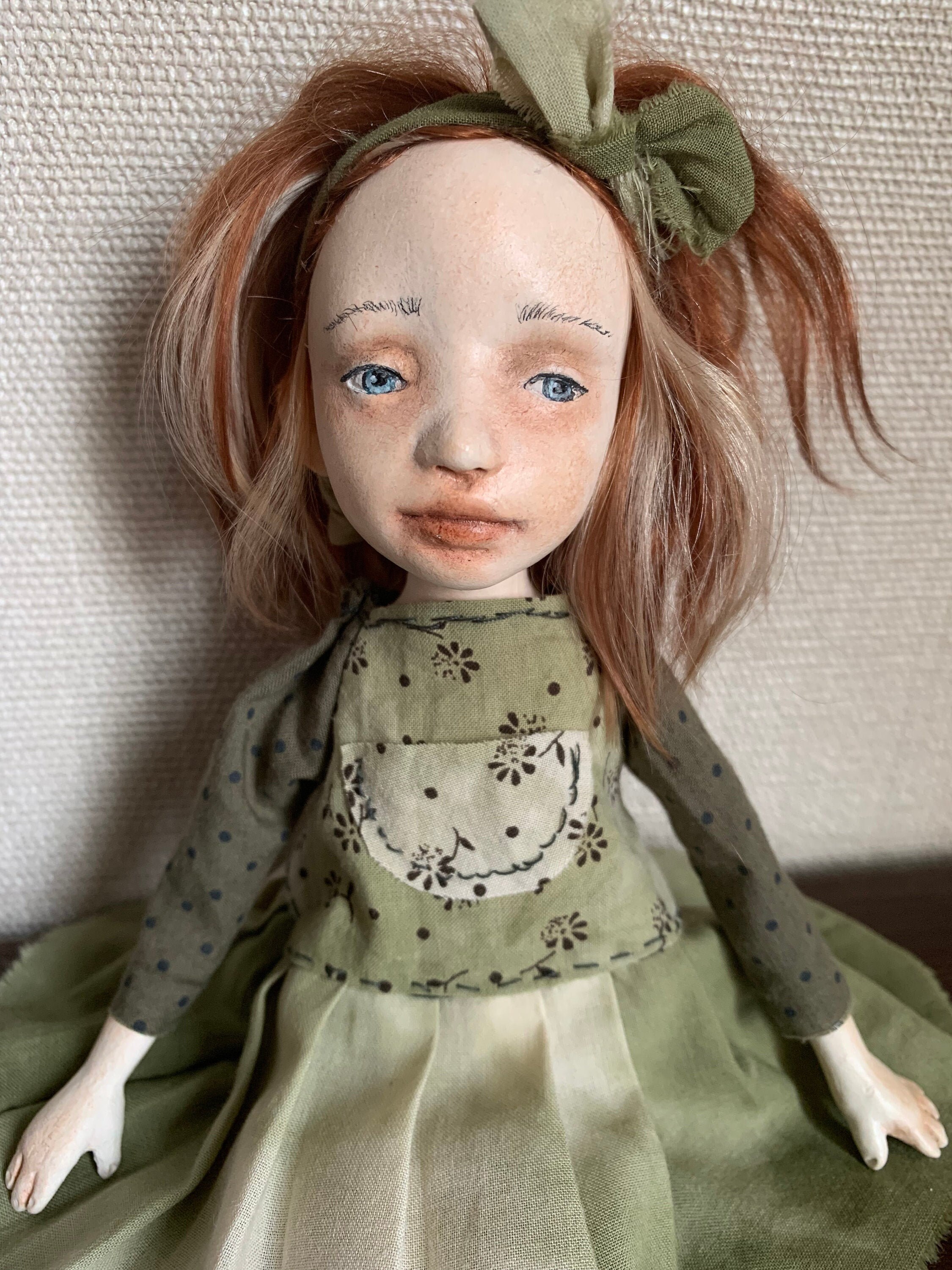 Sculpted clay doll art clay doll OOAK artist doll Paper Etsy