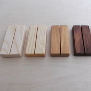 20 tarjeteros de madera para bodas, Portanúmeros de mesa de restaurante, Tarjetero de madera, Portacarteles, Portatarjetas, Portafotos