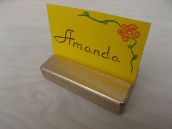 25 Gold Wedding Place Card Holders Natural Holders Place Etsy