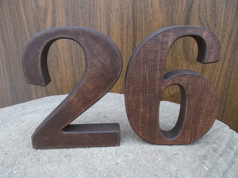 110 5 Free standing numbers Wooden table numbers Etsy