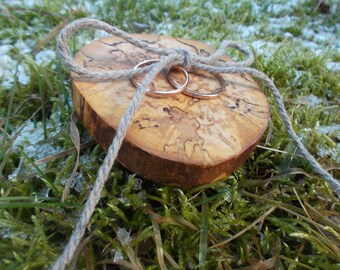 Rustic Wooden Ring Holder, Rustic Ring Bearer Pillow, Wedding Wood Slice, Wedding Decor, Wood Wedding Decor, Wood Wedding Ring Bearer Slice