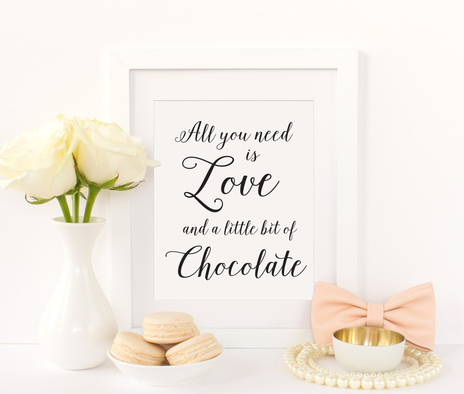 All You Need is Love and Chocolate Wedding Candy Buffet Sign Etsy