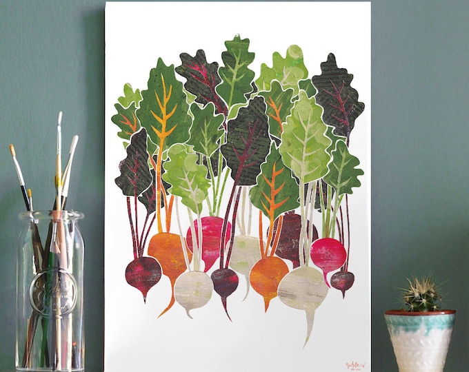 Beetroot Vegetable Illustration Print (A3 or A4 size)