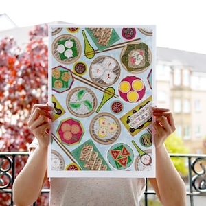 Dim Sum / Yum Cha / Chinese Food Print (A4 or A3 size)