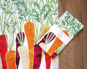 Carrot Tea Towel- 100% Cotton