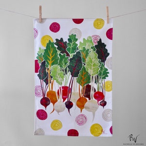 Beetroot Tea Towel 100% Cotton image 2