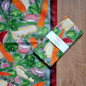 NEW** Roast Vegetable Tea Towel- 100% Cotton, Winter Vegetable Edition