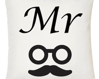 Moustache cushion | Etsy Mr Moustache Linen Pillow Cover