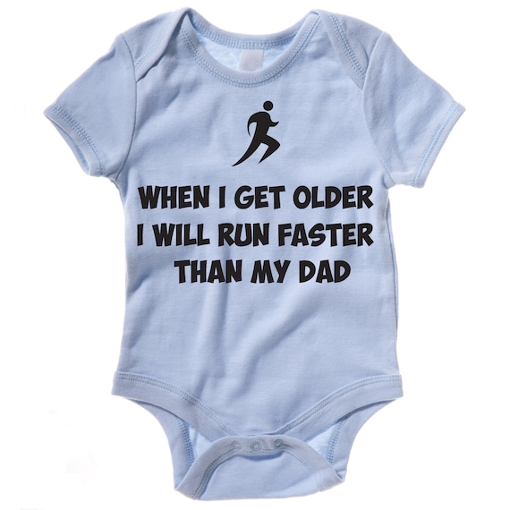Size Newborn White can be Personalised Future Marathon Runner Baby//Toddler Vest Grow