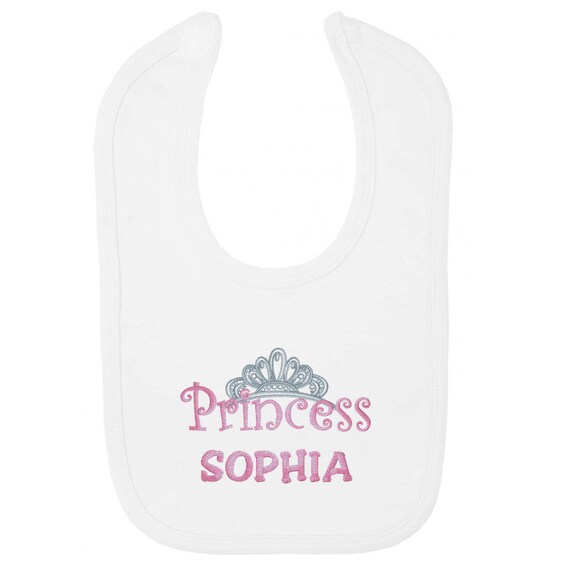 Personalizado Bordado Princesa Baby Set-Baby crecer Gorro Babero Regalo