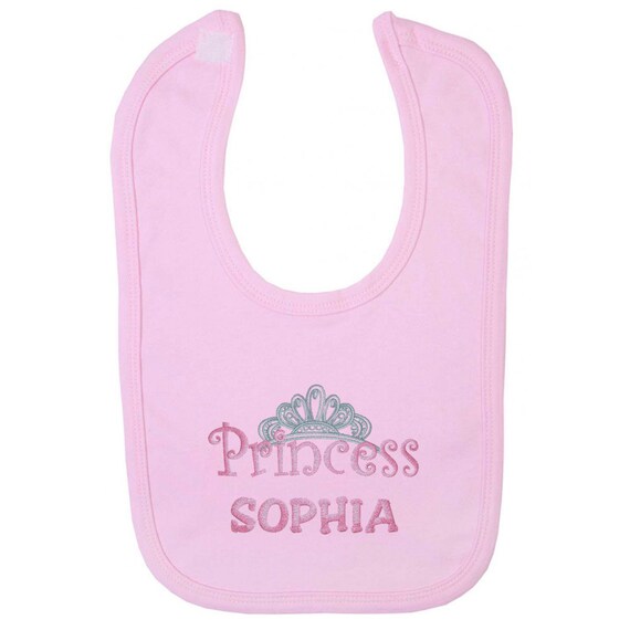 Personalizado Bordado Princesa Baby Set-Baby crecer Gorro Babero Regalo