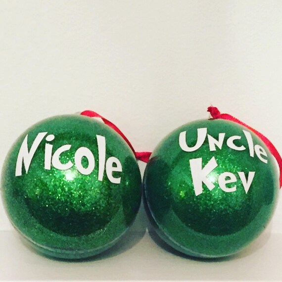 Décoration Darbre De Boule De Noël Grinch Personnalisée Avec Le Prénom De Votre Choix