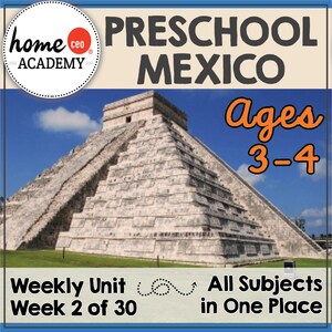 Homeschool Preschool Mexico Unit
