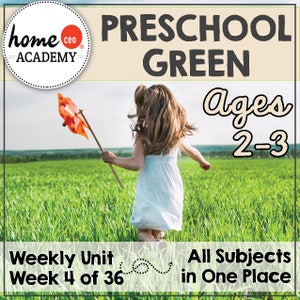 Preschool Homeschool Green Unit