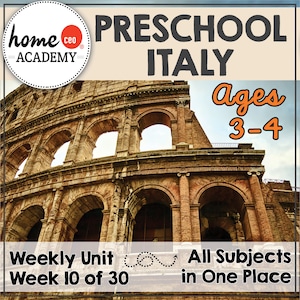 Homeschool Preschool Italy Unit